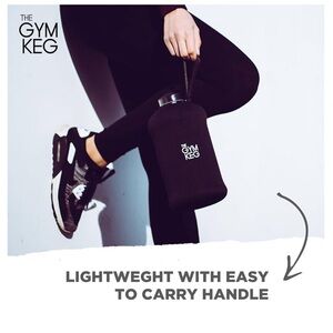 New - THE GYM KEG Sports Water Bottle Insulated | Half Gallon | Blk/Blk/Wht